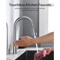 thumbnail image 2 of Sensor de cocina sin contacto Faucet Hiqufet de acero inoxidable, 2 of 7