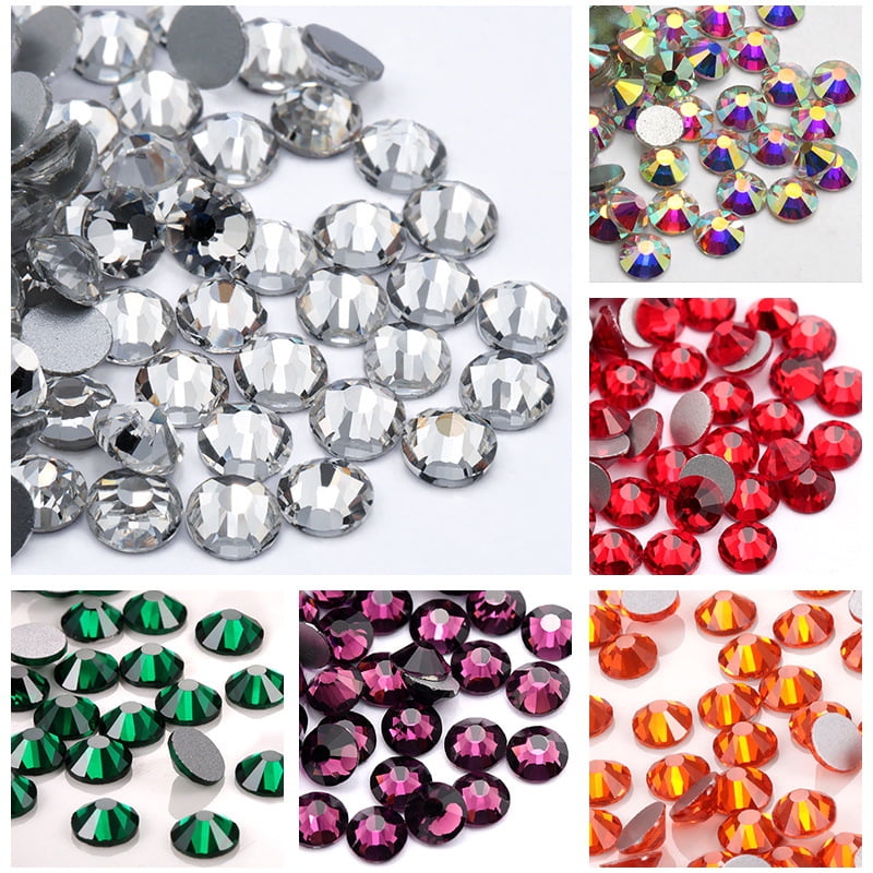 Honbon Crystals Acrylic Glass Rhinestone, Round Gems Crystal Stones for  Clothes Art & Crafts,Clothing Decoration