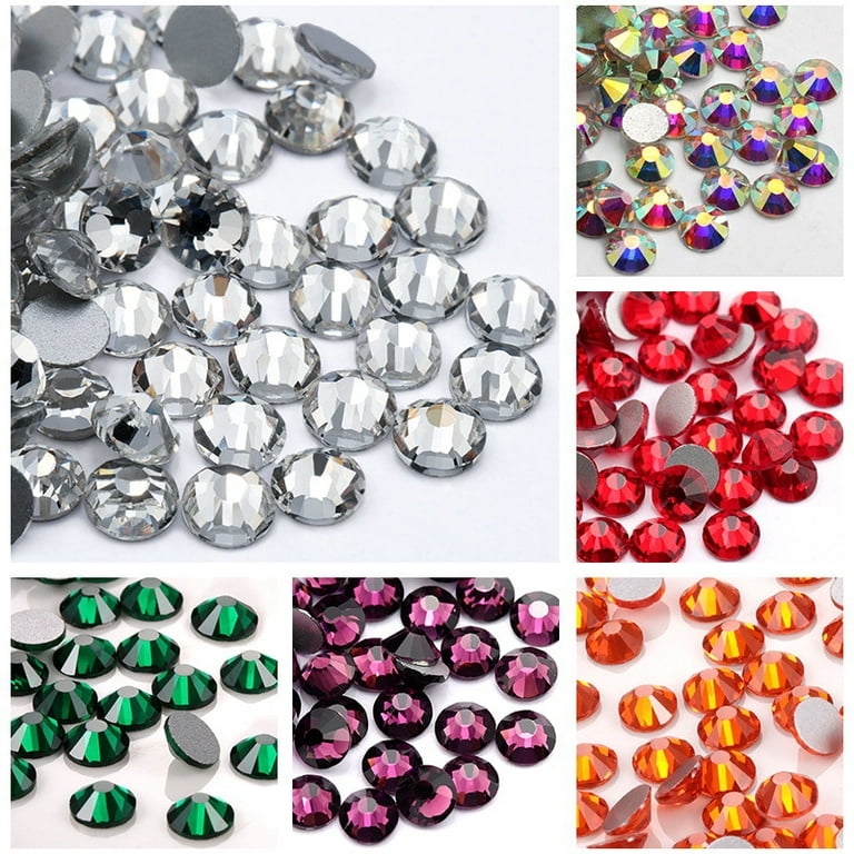 Feildoo Nail Art Rhinestones For Makeup Nail Gems Diamonds Jewelry  Rhinestones For Face And Nail Design Diy Crafts Decoration,NO.21Red  Alien+Flat Back 