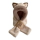 thumbnail image 2 of Gorro con forma de animales de peluche, gorro, bufanda para el cuello, gorro, bufanda con capucha informal encantadora para mujer, 2 of 10