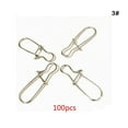 thumbnail image 2 of 100 Pcs Clips de Pêche en Acier Inoxydable fastlock Clips fastlock Hameçons Connecteurs Accessoires de Pêche, Blanc, Taille 3, 2 of 9