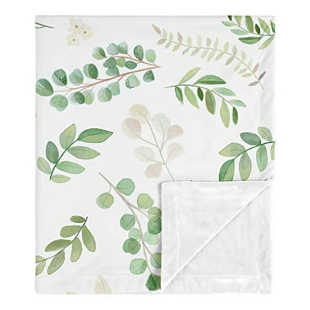 UPC: 0846480075912 | Botanical Floral Leaf Security Baby Blanket by Sweet Jojo Designs