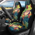 thumbnail image 2 of XYZCANDO Automobile Seat Cover Anti-Scratch Car Front Seat Cover Set Car Seat Covers Waterproof Soft Truck SUV, Frog Leaf, 2 of 10