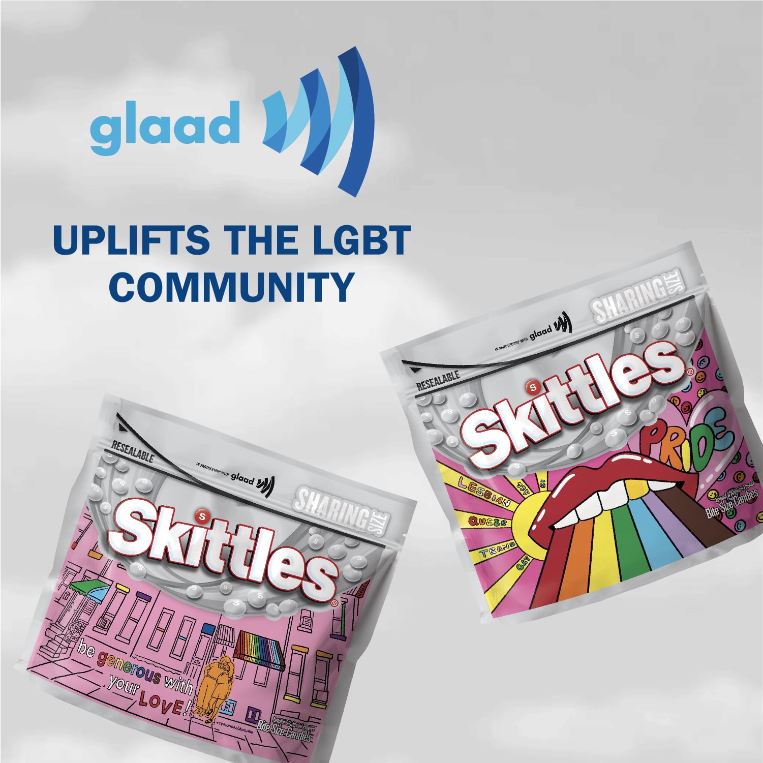 Skittles Original Chewy Candy Limited Edition Pride Pack, Sharing Size Bag - 15.5oz