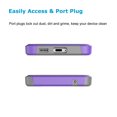 thumbnail image 4 of For Samsung Galaxy A53 5G Case, 2 in 1 Hard PC Phone Case for Samsung Galaxy A53 5G, Rubber & Rugged Shockproof Full Body Protection Case Cover-Purple, 4 of 8