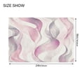 thumbnail image 2 of 2 Piece Soft Bathroom Rug Set Watercolor Abstract Wavy Lines Bath Mat and U-Shaped Toilet Contour Rug (16"x24"+20"x24"), 2 of 7