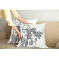 thumbnail image 2 of Ambesonne Dragon Throw Pillow Cover 2 Pack, Chinese Creature, 16", Black White, 2 of 5