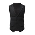 thumbnail image 2 of Leesechin Big Mens Suit Vest Men's Single-breasted Vest Gilet Fit Breathable Business Casual Streetwear Jacket, 2 of 8