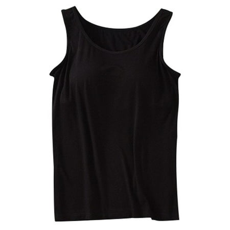 YUDTA Built In Bra Tanks for Women Camisole with Padded Bra for Women Lightweight Workout Tank Top for Women Cami Top with Bra Tank Tops for Women 2025 Plus Size Linen Tops Padded Tube Tops for Women