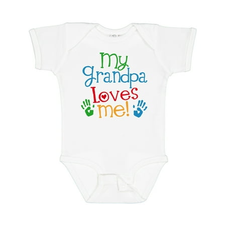 

Inktastic Grandpa Loves Me Outfit Gift Baby Boy or Baby Girl Bodysuit
