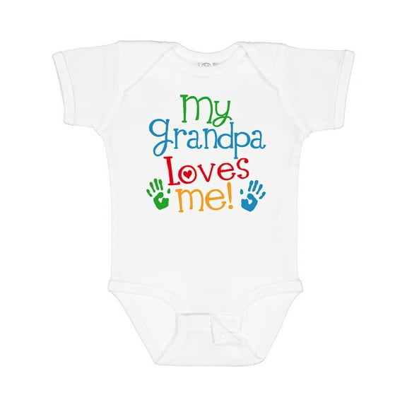 Inktastic Grandpa Loves Me Boys or Girls Baby Bodysuit