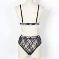 thumbnail image 3 of Gibobby Conjunto de lencería Camisón de encaje para mujer, lencería sexy de encaje para novia(Negro, G), 3 of 5