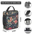 thumbnail image 3 of Tropical Flower and Leaves Insulated Lunch Bag Box Men Reusable Lunch Bag Lightweight Cooler Tote Bag Office Beach, 3 of 6