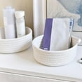 thumbnail image 3 of 2 UNIDS PEQUEÑa CESUFICIONES LEJADAS PEQUEÑAS BINS MONTESSORI BANDEJA de MONTESSORI Organización de Accesorios de Almacenamiento Closet blanco perfecl Cestas tejidas pequeñas redondas, 3 of 8