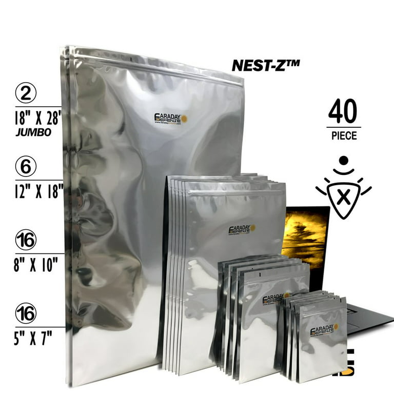 40pc Mega-Kit ESD/EMP 7.0mil Faraday Bag Kit 