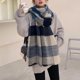 thumbnail image 4 of Bufanda de Otoño Invierno, bufanda clásica con borlas a cuadros, cálida, suave, gruesa, manta grande, bufandas chal envolventes, 4 of 6
