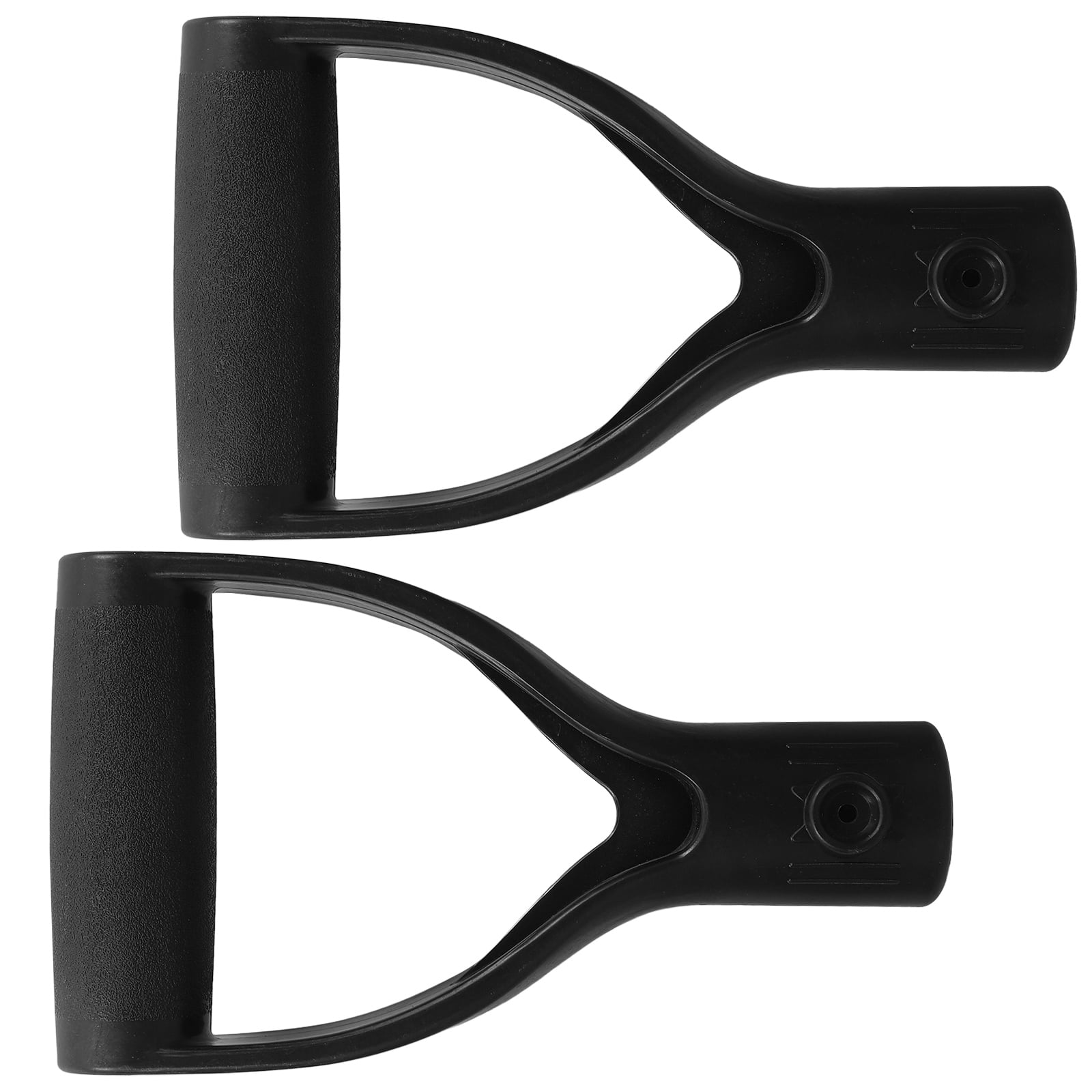 Healifty 2Pcs Black Shovel Handle for Garden Use Durable Comfortable Grip and Secure Connection