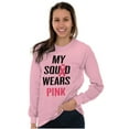 thumbnail image 4 of Breast Cancer BCA My Squad Wears Pink Women's Long Sleeve T Shirt Brisco Brands S, 4 of 6