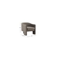 thumbnail image 2 of SAFAVIEH Couture Londyn Modern Velvet Solid Accent Chair, Dark Brown, 2 of 5