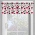 thumbnail image 4 of Ambesonne Floral Valance & Curtain, Poppy Flowers Butterflies, 55"x30", Dark Coral and Olive Green, 4 of 7