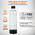 thumbnail image 3 of Sparkling Water Maker Soda Maker Machine, Home Carbonating Kit with 1L BPA-Free Bottle & 2 CO2 Cylinders, Compatible with 60L CO2, Seltzer Water Maker for Beverages, 3 of 4