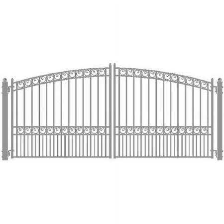 ALEKO Garden Steel Dual Swing Driveway Gate Paris Style 12 x 6 feet