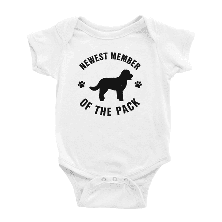 

Newest Member of The Pack Barbet Dog Cute Baby Jumpsuits Boy Girl