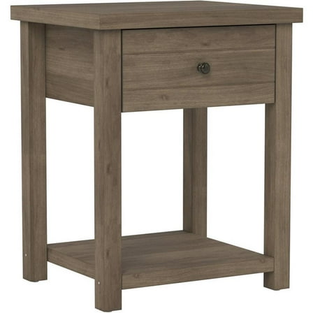Bowery Hill Modern Wood Accent Table in Knotty Gray Oak