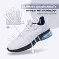 thumbnail image 4 of REABO Men's Air Cushion Running Shoes Slip-on Breathable Knit Tennis Walking Sneakers Lightweight Athletic Sports Shoes for Daily Wear & Gym, 4 of 8