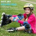 thumbnail image 3 of GIXUSIL Kids Protective Gear Kit Knee Elbow Pads Wrist Guards Value 6 Pcs, Skate Pad Set Comfortable for Cycling Bikiing Skating Roller Skates Skateboard with Adjustable Straps Fit for 3-8 Years, 3 of 7