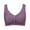 1-Purple, variant on Women's Front Snap Closure Bras Trendy Floral Printed Comfort Full Coverage Bralettes Daily Wear No Underwire No Padded Breathable Comfortable Plus Size Everyday Bra 1-Purple 50