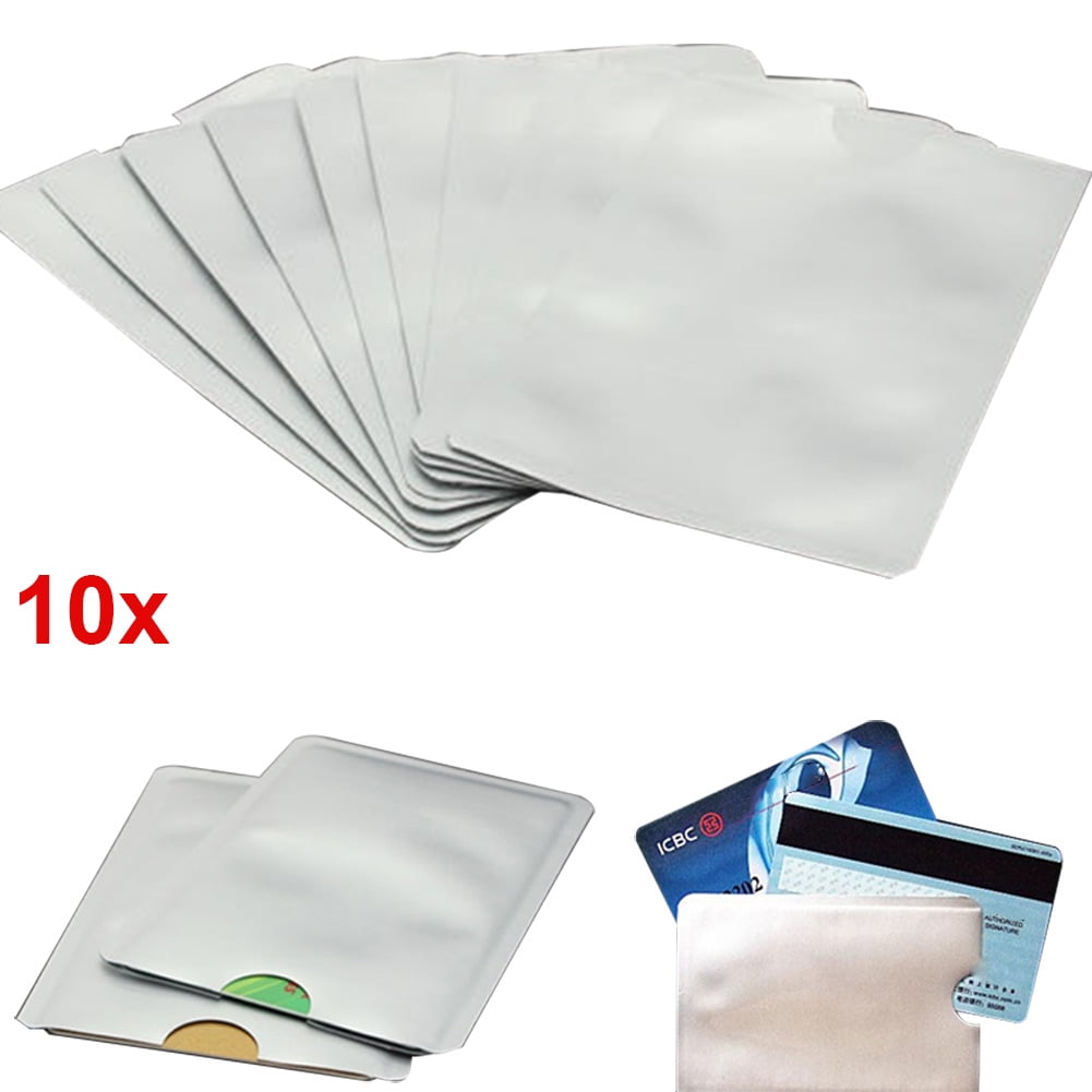 10PCS Credit Card Protector Secure Sleeve RFID Blocking ID Holder Foil Shield TW 