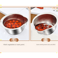 thumbnail image 6 of Rice Washer Strainer Bowl Stainless Steel Washing Colander Fruit and Vegetable Kitchen Tool A, 6 of 9
