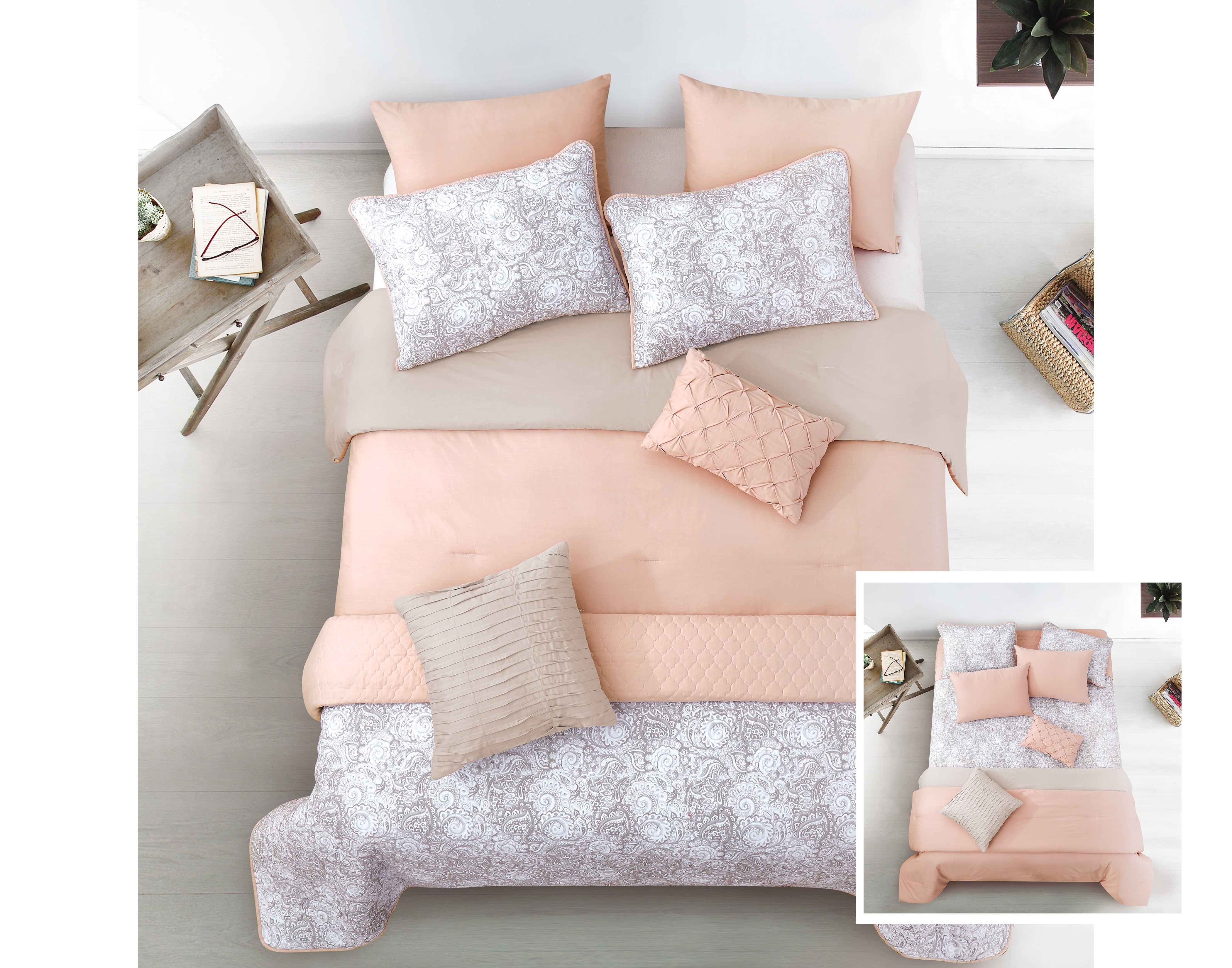pc Layered Comforter \u0026 Coverlet Set 