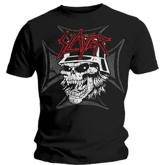 Men's Slayer Graphic Skull T-shirt Small Black
