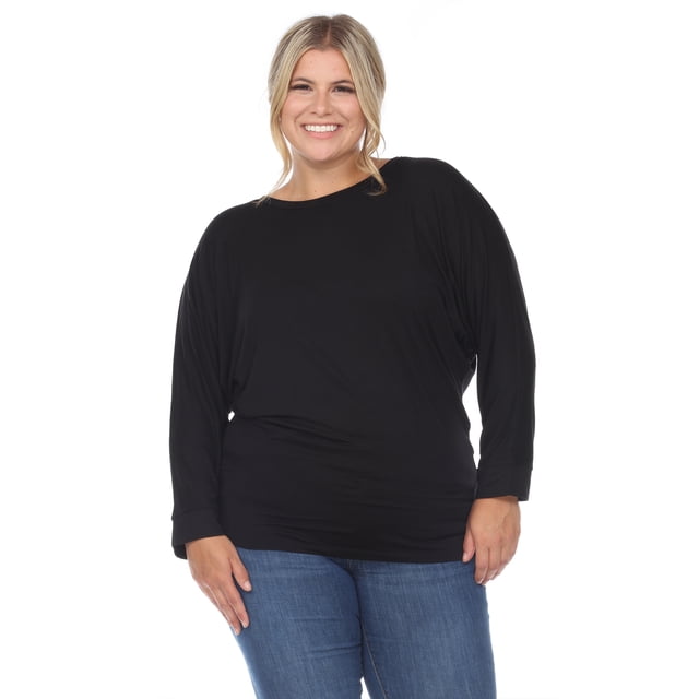 White Mark Haut Dolman à Bande pour Femme