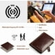 thumbnail image 2 of MANBANG Tarjetero Plegable de Cuero Genuino con Cierre y Bolsillo para Monedas, 2 of 7