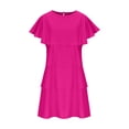 thumbnail image 5 of Gspmoly Robes d'Été, Robe Décontractée pour Femme à Couleur Unie avec Châle, Col Rond, Robe à Col Rond, Robes de Travail pour Femmes en Liquidation, 5 of 5
