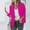 Hot Pink, variant on Jacenvly 2024 Blazers for Women Clearance Turndown Collar Long Sleeve Short Business Attire Button Pocket Solid Cardigan Coat Soft Skin-Friendly Casual Fashion Slimming Top