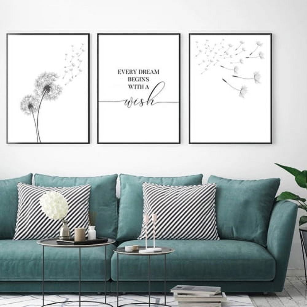 Zhaomeidaxi 3 piece Dandelion Canvas Wall Art Paintings for Living Room Canvas Print Wall Artworks Bedroom Decoration office Wall decor posters Home Decorations