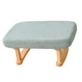 thumbnail image 2 of Reposapiés pequeño, otomano rectangular, taburete estable, reposapiés, sofá, taburete de té para habitación resistente, mesita de noche, oficina en Verde claro, 2 of 9