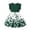 Dark Green, variant on Sweet Girly Butterfly Print Dress for Big Kids, Polyester Ribbed Ruffle Fly Sleeve Summer Party Sundress(Blue120)
