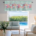 thumbnail image 2 of Window Valance for Kitchen,Summer Pink Starfish on Wood Board Rod Pocket Curtain Valances Short Curtains Drapes Panel,Marine Life Coral Window Treatment Topper for Living Room Bathroom Bedroom Home, 2 of 9