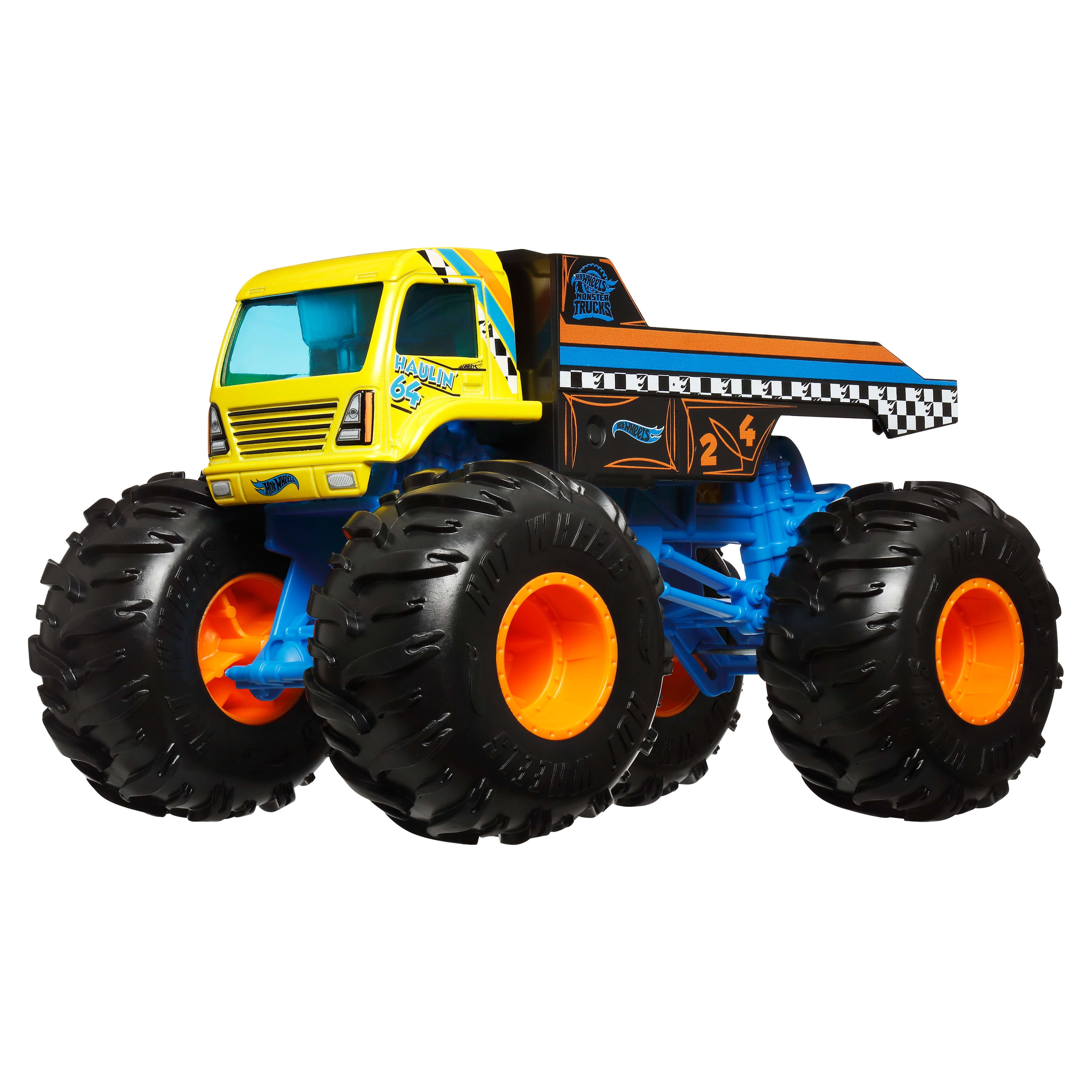 Hot Wheels Monster Trucks, Oversized Monster Truck in 1:24 Scale, Haulin '64