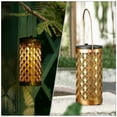 thumbnail image 2 of 1 lámpara solar LED hueca de hierro, lámpara colgante decorativa dorada, 2 of 7