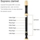 thumbnail image 3 of Flauta De Agudos Ajustable De 8 Agujeros, Clarinete De Grabadora Soprano No Tóxico Abs De Grado Alimenticio, 3 of 5