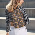 thumbnail image 5 of Lsque Colorful Flowers with Butterfly Pattern Canvas Daypack, Durable Backpack, High-quality Versatile Backpack,Vintage Compact Backpack-Medium, 5 of 6