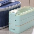 thumbnail image 3 of 900ml Plastic Lunch Box 3 Layer Wheat Straw Boxes Microwave Oven Dishes Food Storage Container Lunchbox, 3 of 5