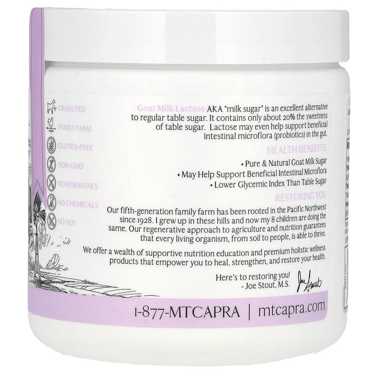 Mt. Capra, Goat Milk Lactose Powder, 13.8 oz, Natural Milk Sugar