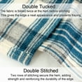 thumbnail image 5 of Tahoe Heavyweight Oversized Washable French Wool Plaid Full/Queen Blanket, Mineral Blue, 5 of 9
